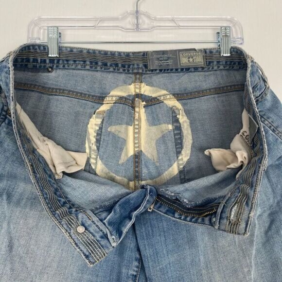 Vintage Converse Womens Size 14 Jeans 1974 Hip Huggers Blue Denim Hong Kong - Picture 8 of 15